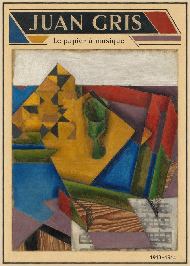 Juan Gris Le Papier À Musique No3 - Plakát