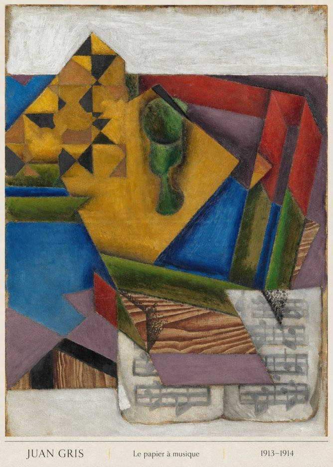 Juan Gris Le Papier À Musique No6 - Plakát