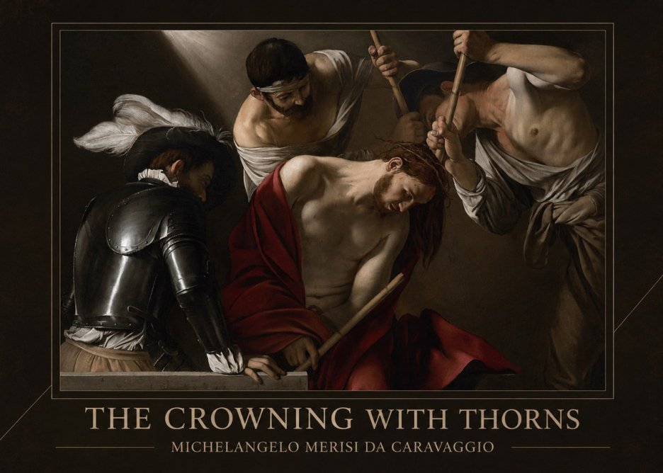 Michelangelo Merisi da Caravaggio The Crowning with Thorns I No1 - Plakát