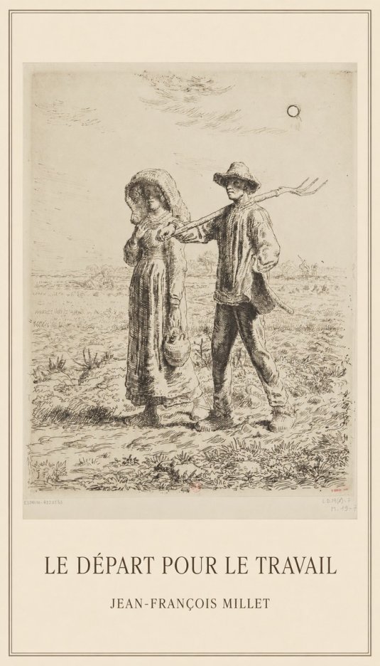 Jean-François Millet Le Départ Pour Le Travail II No1 - Plakát