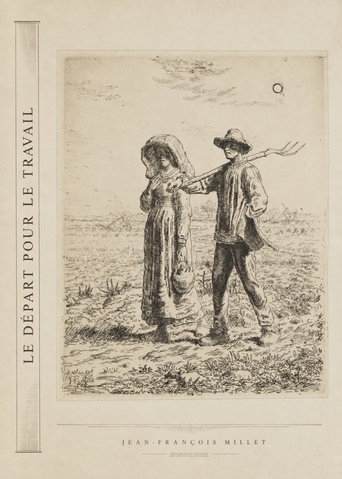 Jean-François Millet Le Départ Pour Le Travail II No2 - Plakát