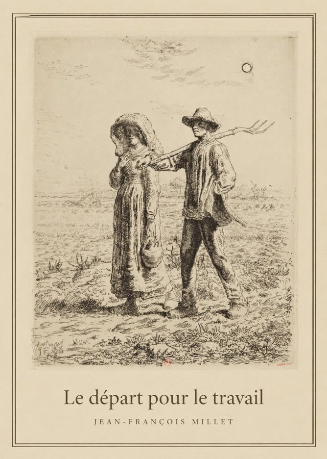 Jean-François Millet Le Départ Pour Le Travail II No4 - Plakát