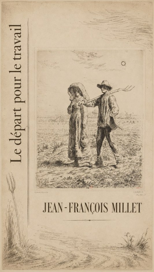 Jean-François Millet Le Départ Pour Le Travail II No5 - Plakát