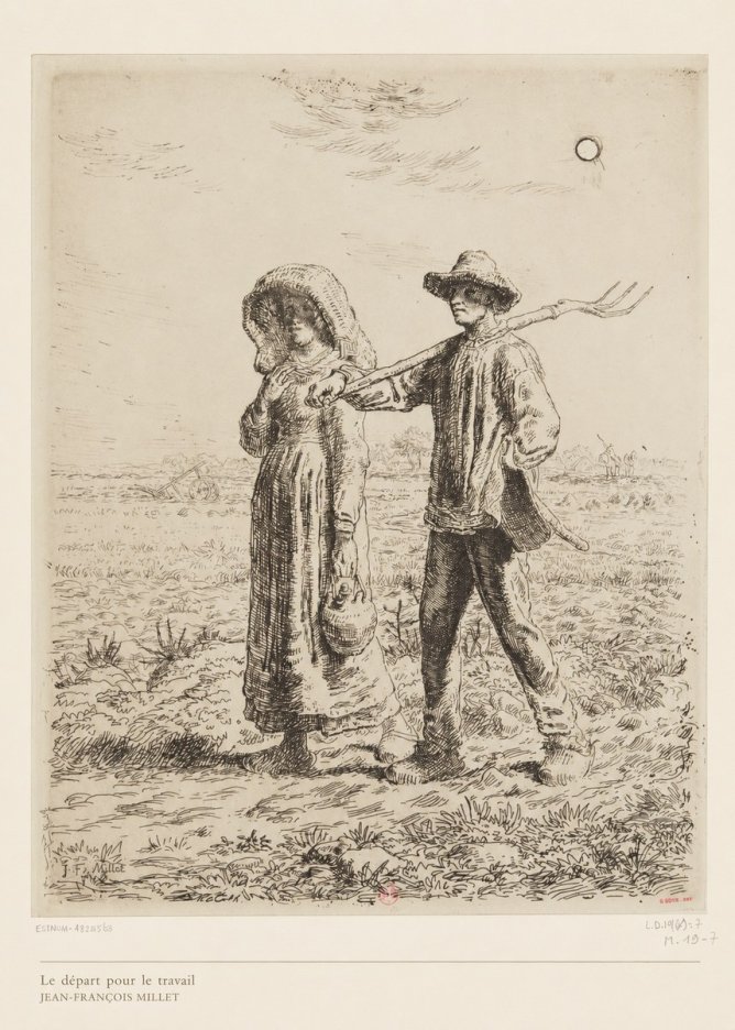 Jean-François Millet Le Départ Pour Le Travail II No6 - Plakát