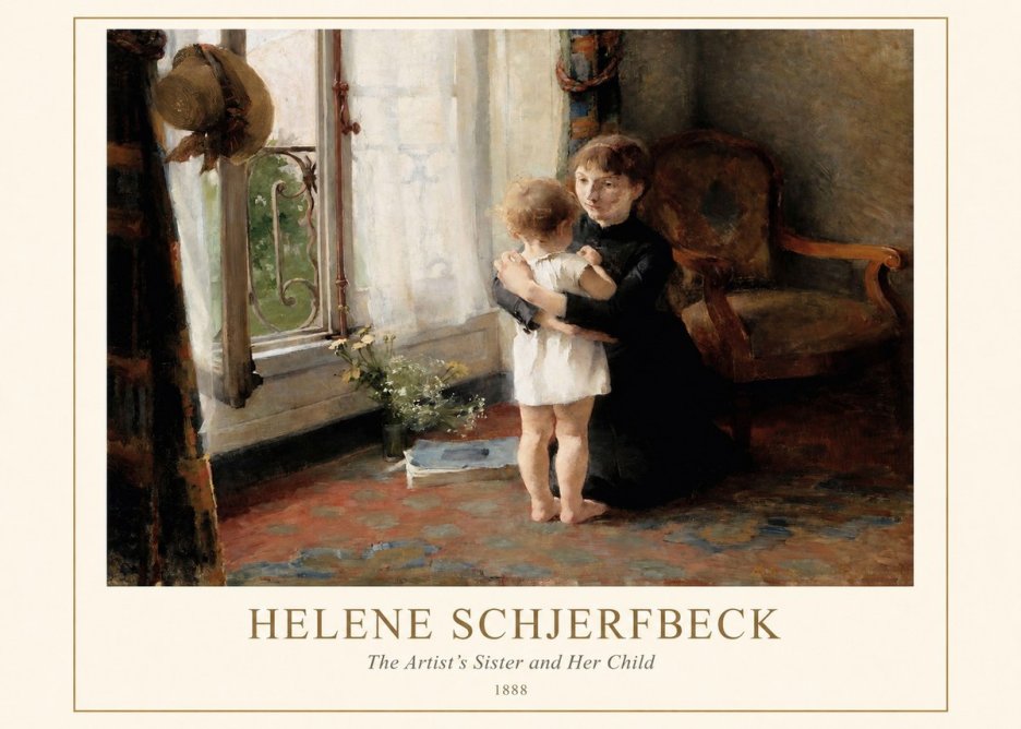 Helene Schjerfbeck The Artist's Sister and Her Child No1 - Plakát