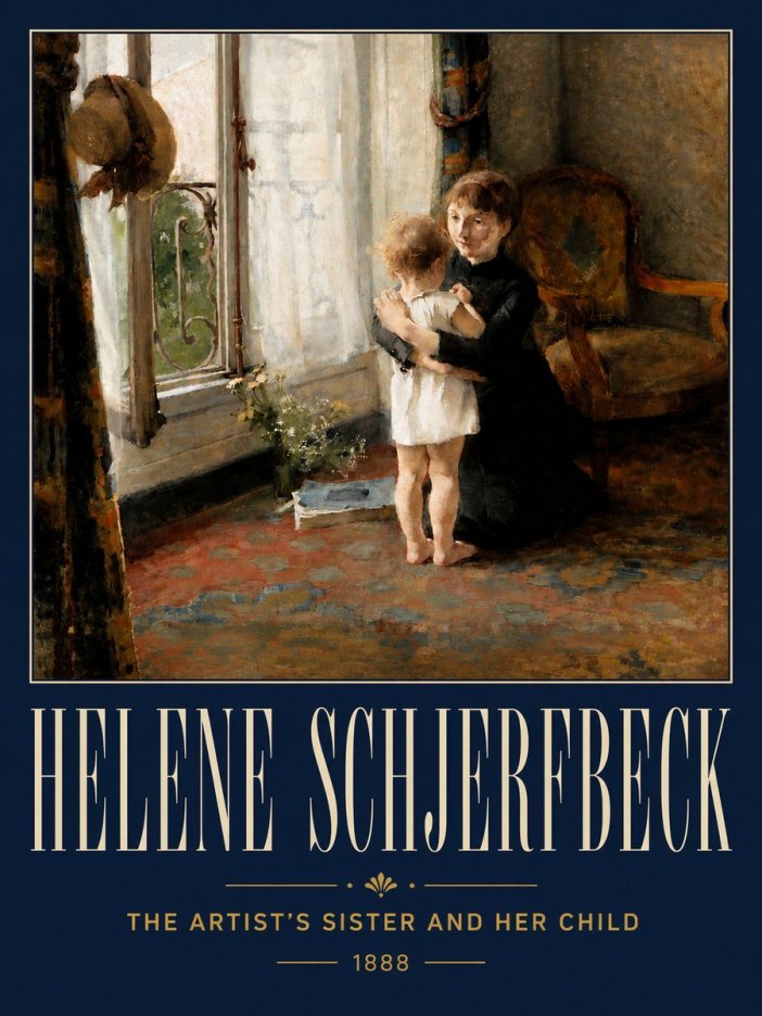 Helene Schjerfbeck The Artist's Sister and Her Child No5 - Plakát