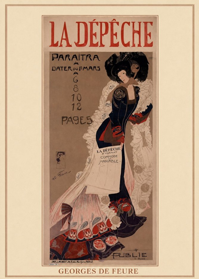 Georges de Feure La Dépêche II No4 - Plakát