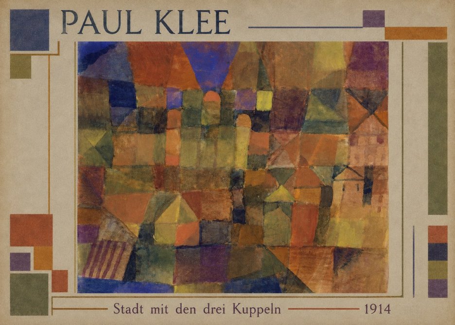 Paul Klee Stadt Mit Den Drei Kuppeln No1 - Plakát