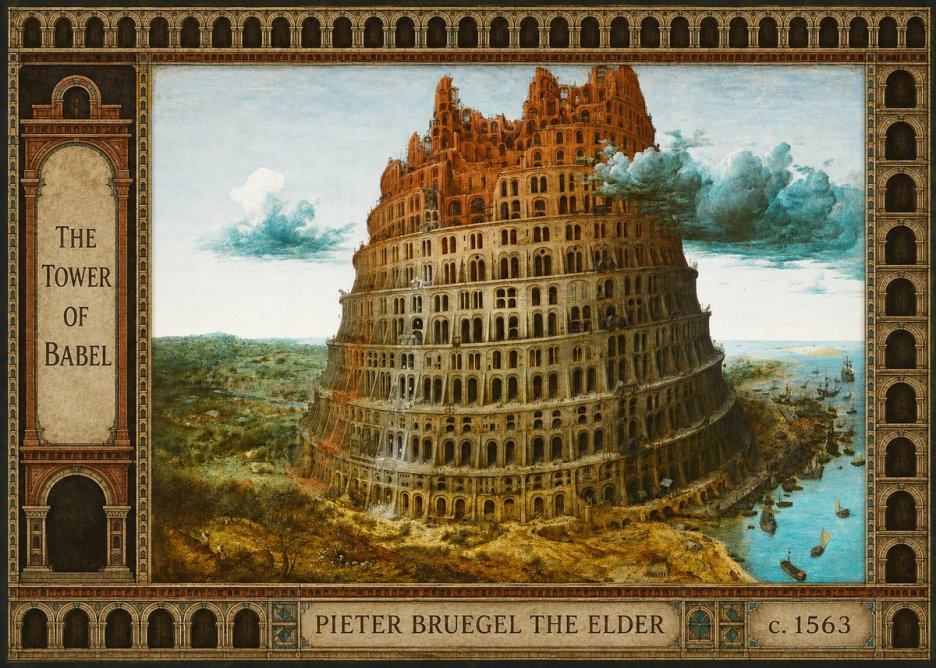 Pieter Bruegel The Tower of Babel III No4 - Plakát
