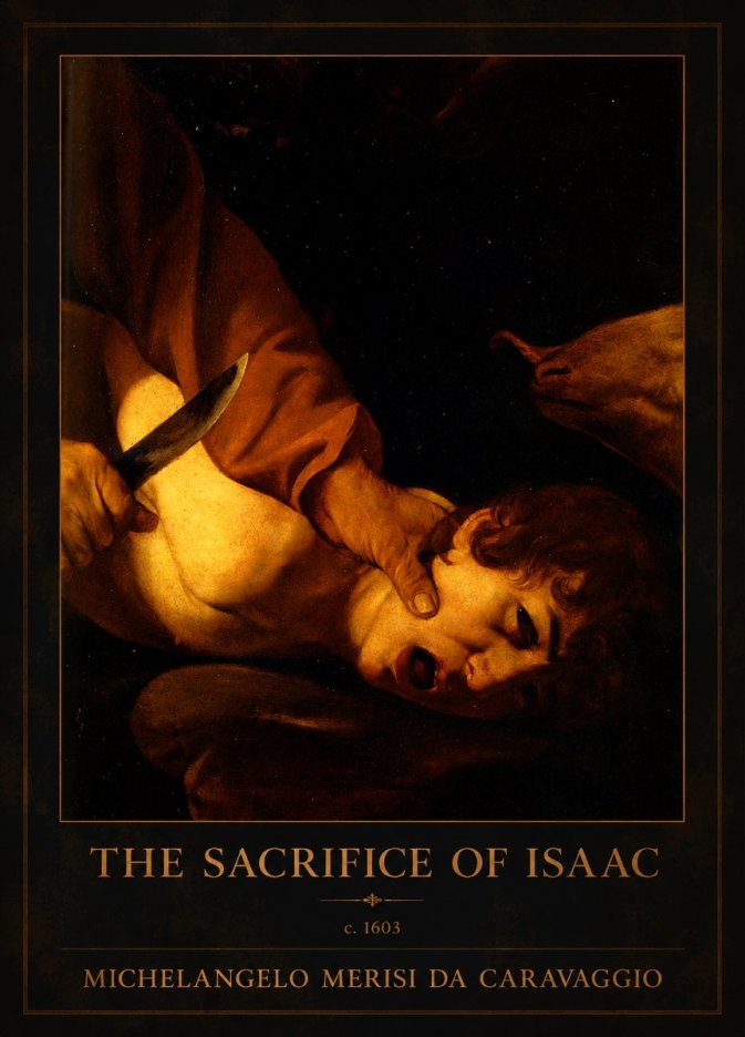 Michelangelo Merisi da Caravaggio The Sacrifice of Isaac II No1 - Plakát