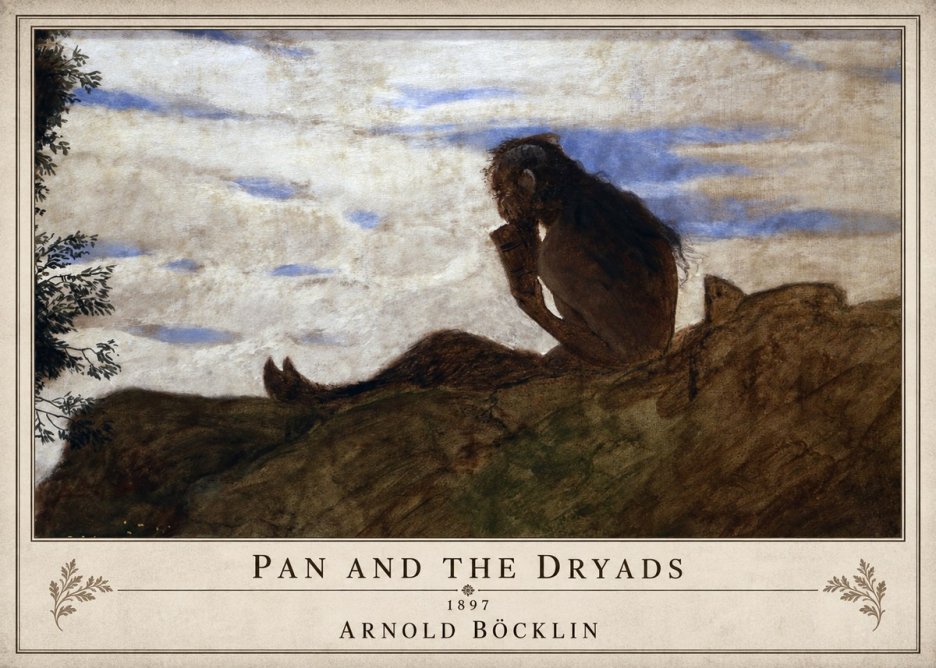 Arnold Böcklin Pan and the Dryads No1 - Plakát