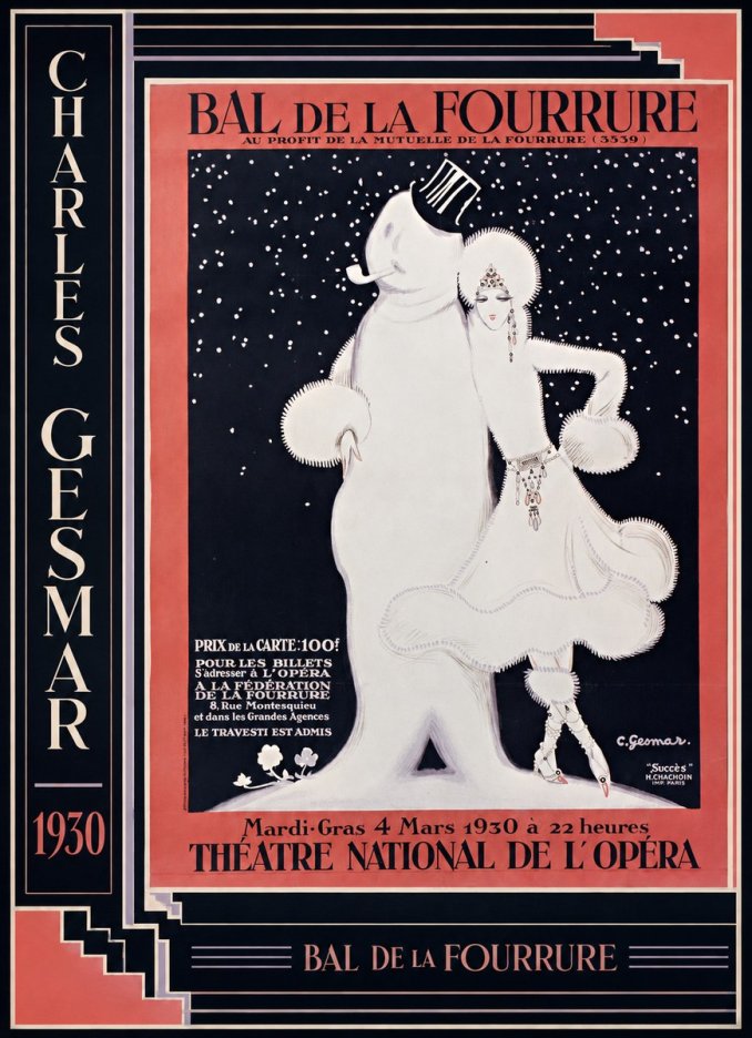 Charles Gesmar Bal De La Fourrure I No2 - Plakát