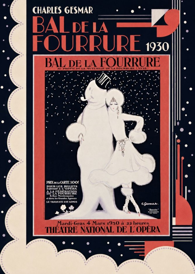 Charles Gesmar Bal De La Fourrure I No6 - Plakát