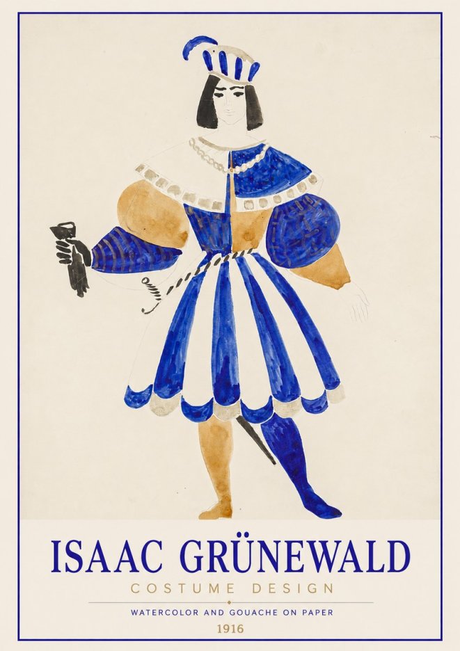 Isaac Grünewald Costume Design III No1 - Plakát