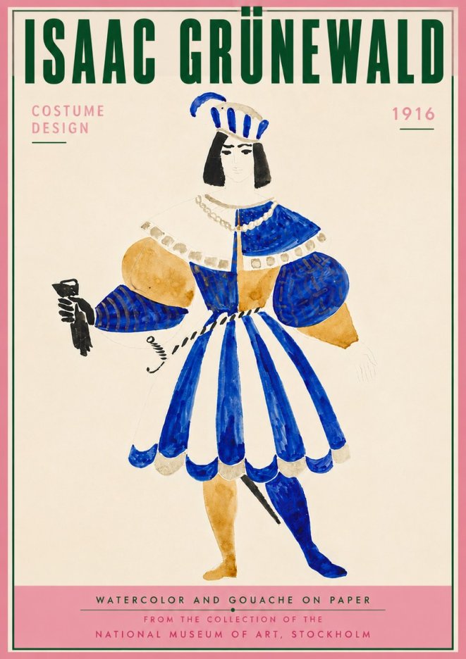 Isaac Grünewald Costume Design III No4 - Plakát