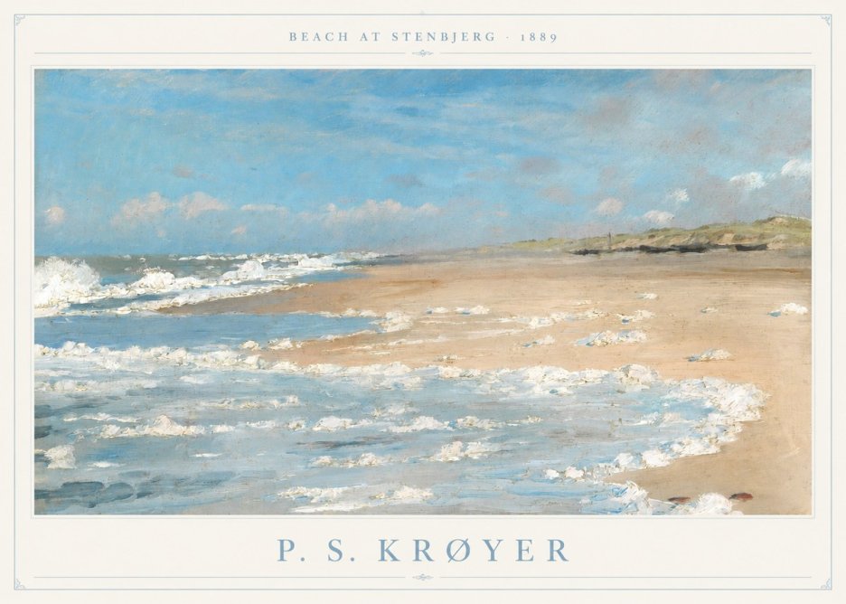 P.S. Krøyer Beach at Stenbjerg · 1889 No6 - Plakát
