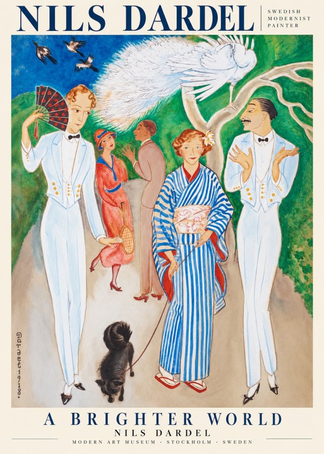 Nils Dardel A Brighter World No1 - Plakát