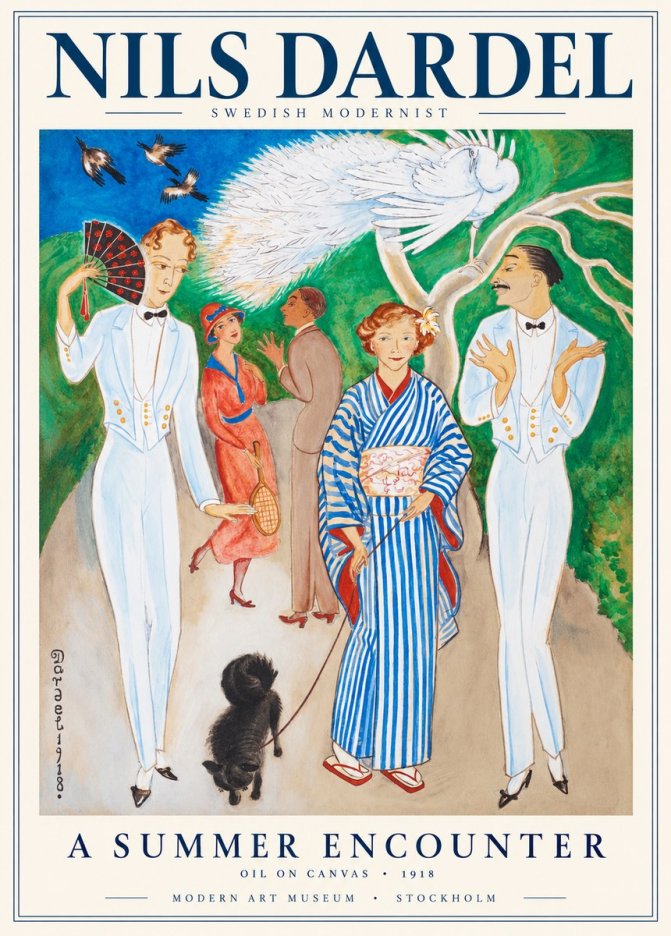 Nils Dardel A Brighter World No2 - Plakát