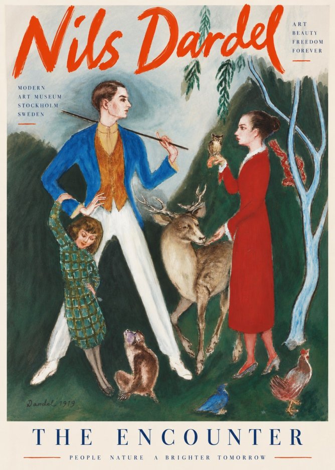 Nils Dardel The Encounter No6 - Plakát