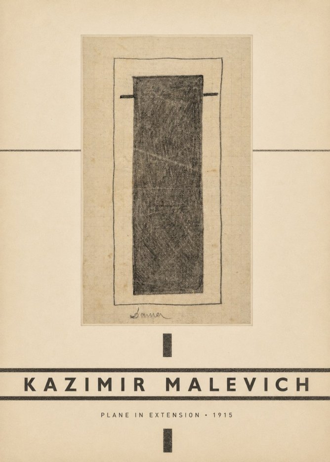 Kazimir Malevich Plane in Extension No3 - Plakát