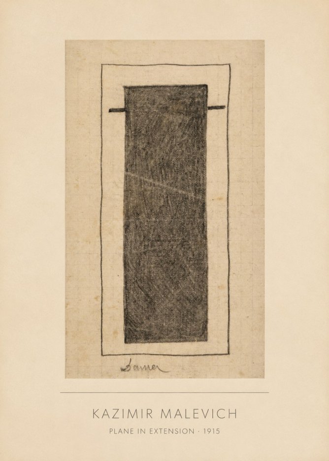 Kazimir Malevich Plane in Extension No4 - Plakát