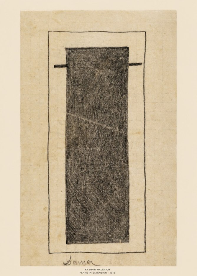 Kazimir Malevich Plane in Extension No5 - Plakát