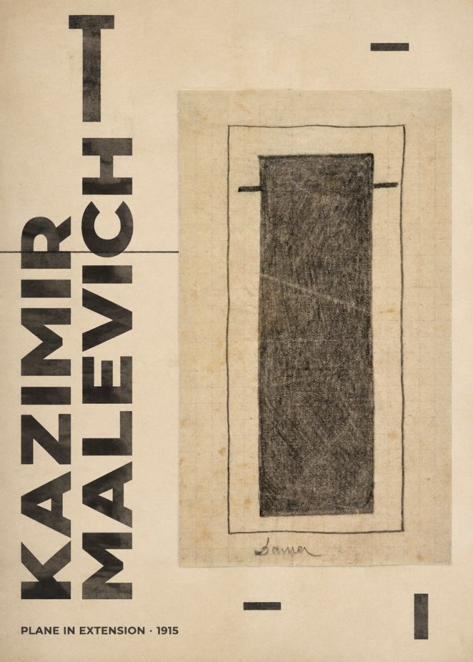 Kazimir Malevich Plane in Extension No6 - Plakát