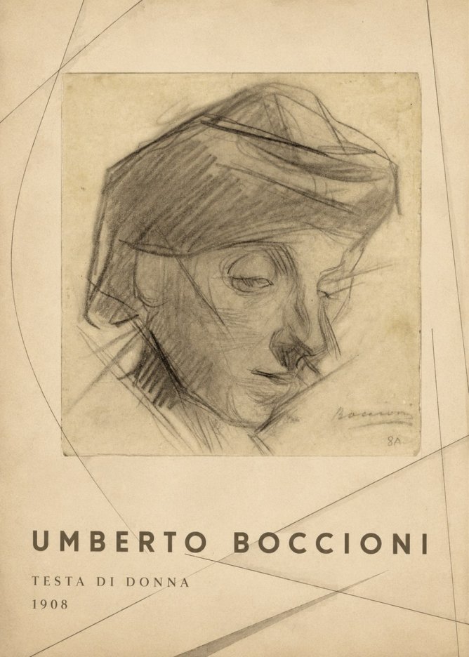 Umberto Boccioni Testa Di Donna No2 - Plakát