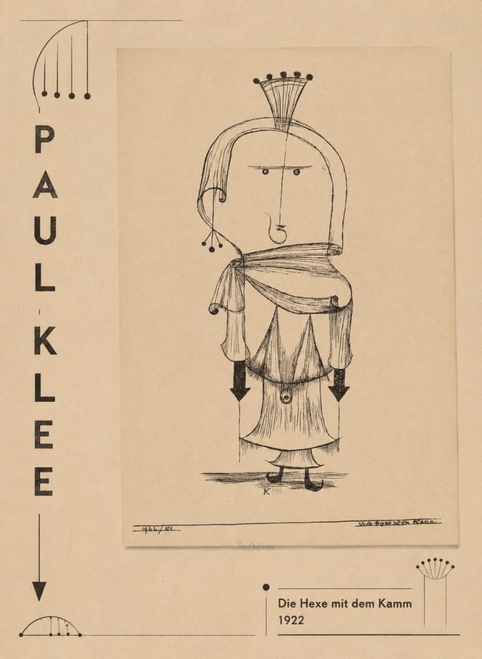 Paul Klee Die Hexe Mit Dem Kamm No2 - Plakát
