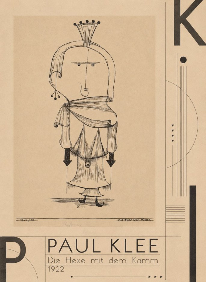 Paul Klee Die Hexe Mit Dem Kamm No3 - Plakát