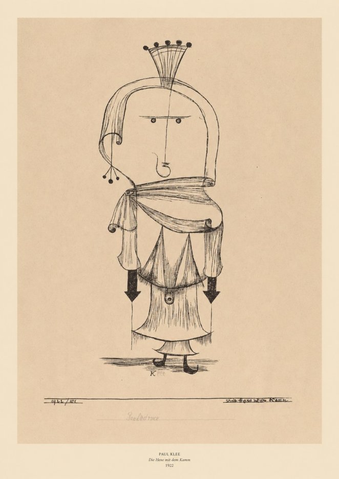 Paul Klee Die Hexe Mit Dem Kamm No6 - Plakát