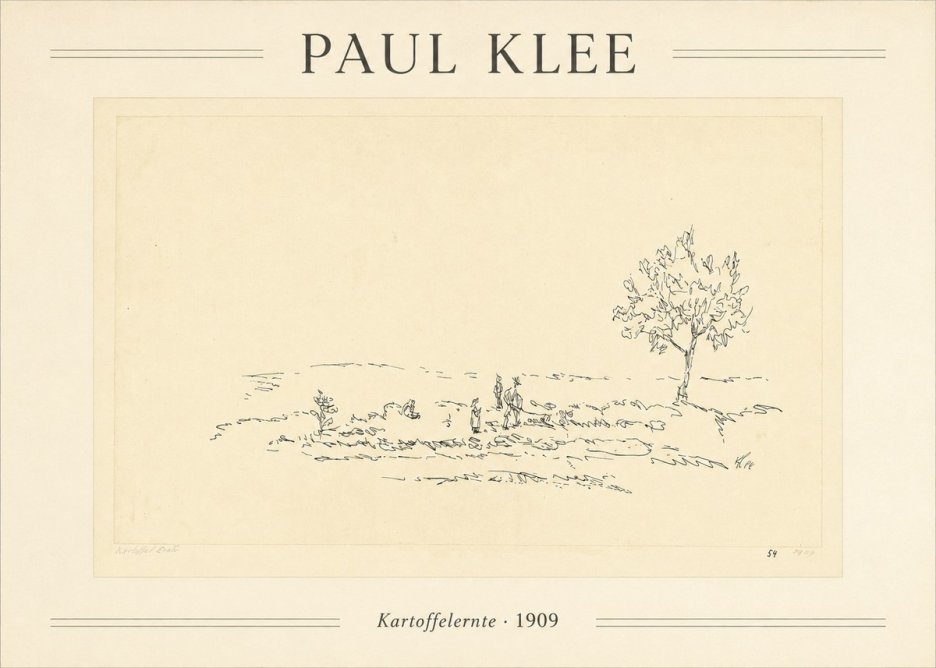 Paul Klee Kartoffelernte · 1909 No1 - Plakát