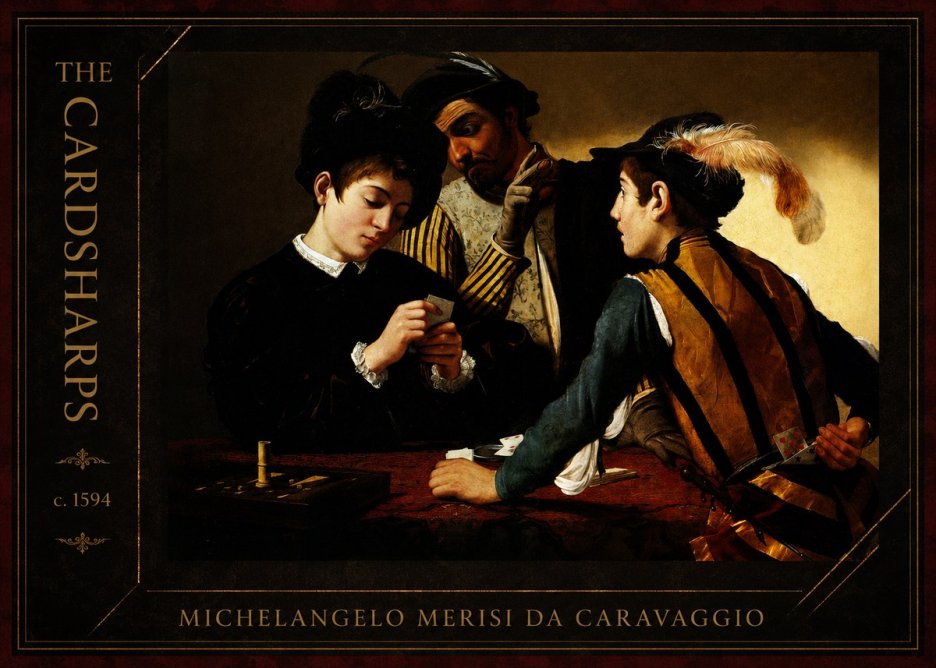Michelangelo Merisi da Caravaggio The Cardsharps II No2 - Plakát