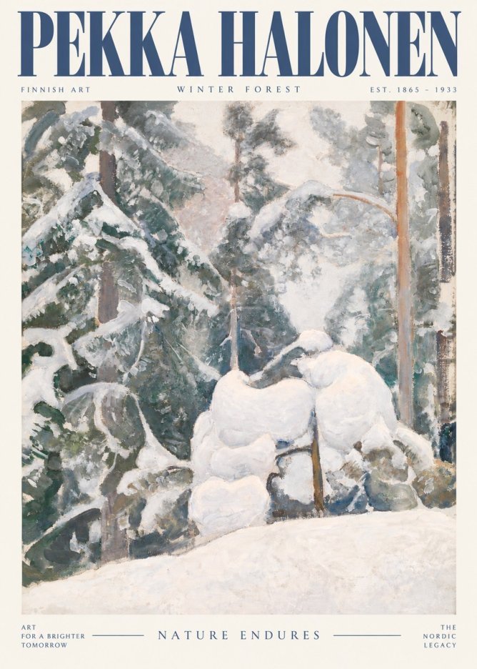 Pekka Halonen Winter Forest II No3 - Plakát