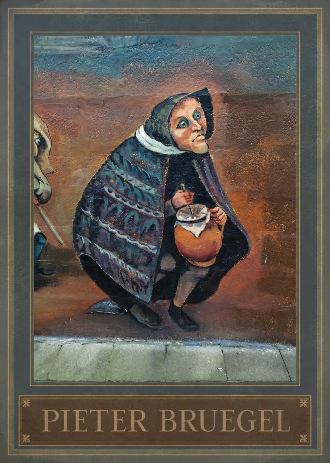 Pieter Bruegel The Beggar Woman with Jug No1 - Plakát