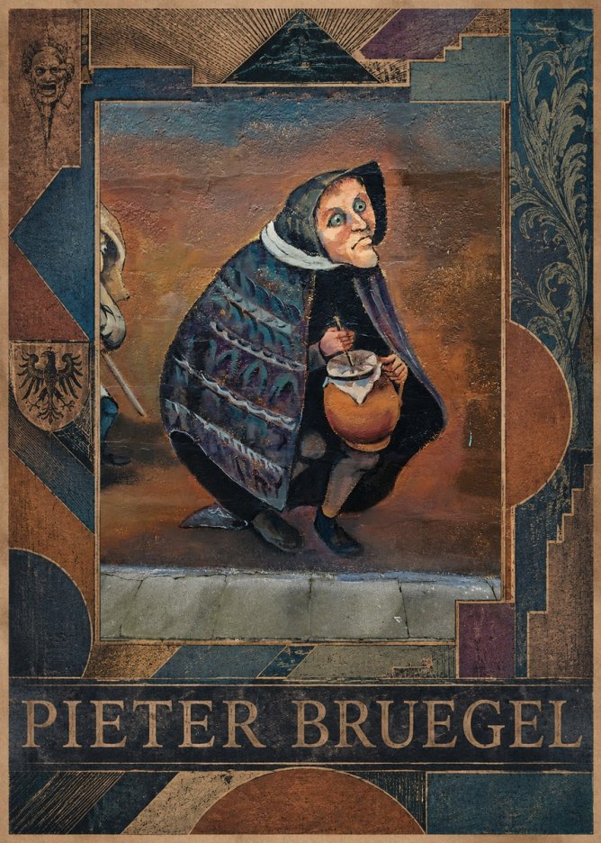 Pieter Bruegel The Beggar Woman with Jug No3 - Plakát