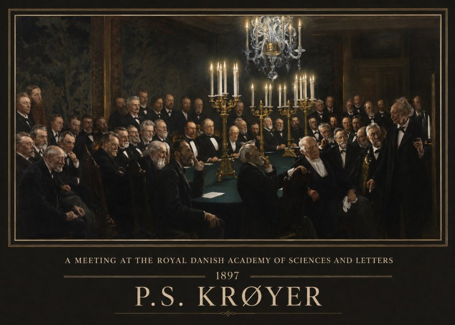 P.S. Krøyer A Meeting at the Royal Danish Academy of Sciences and Letters No1 - Plakát