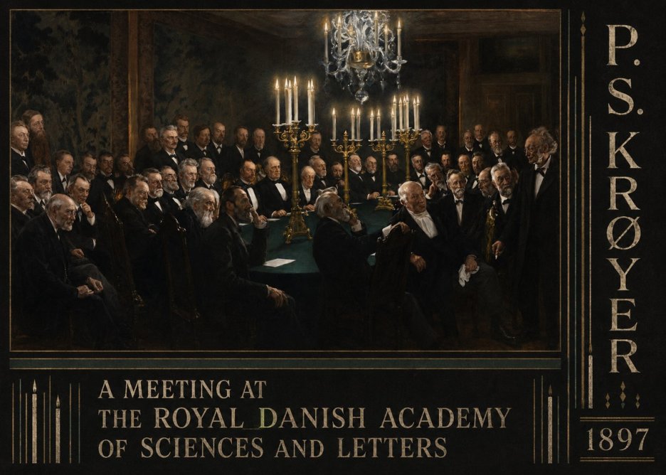 P.S. Krøyer A Meeting at the Royal Danish Academy of Sciences and Letters No5 - Plakát