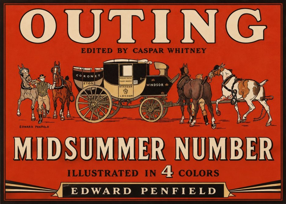 Edward Penfield Outing - Midsummer Number No2 - Plakát