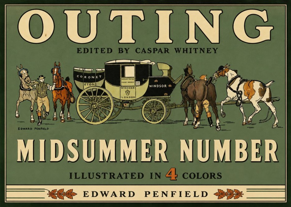 Edward Penfield Outing - Midsummer Number No3 - Plakát
