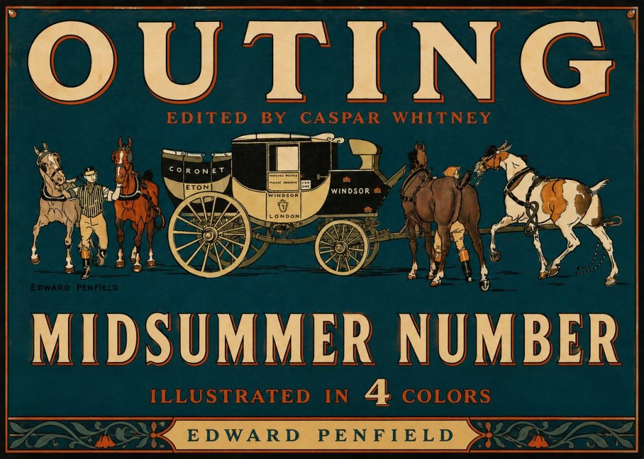 Edward Penfield Outing - Midsummer Number No4 - Plakát