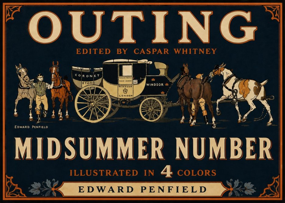 Edward Penfield Outing - Midsummer Number No5 - Plakát