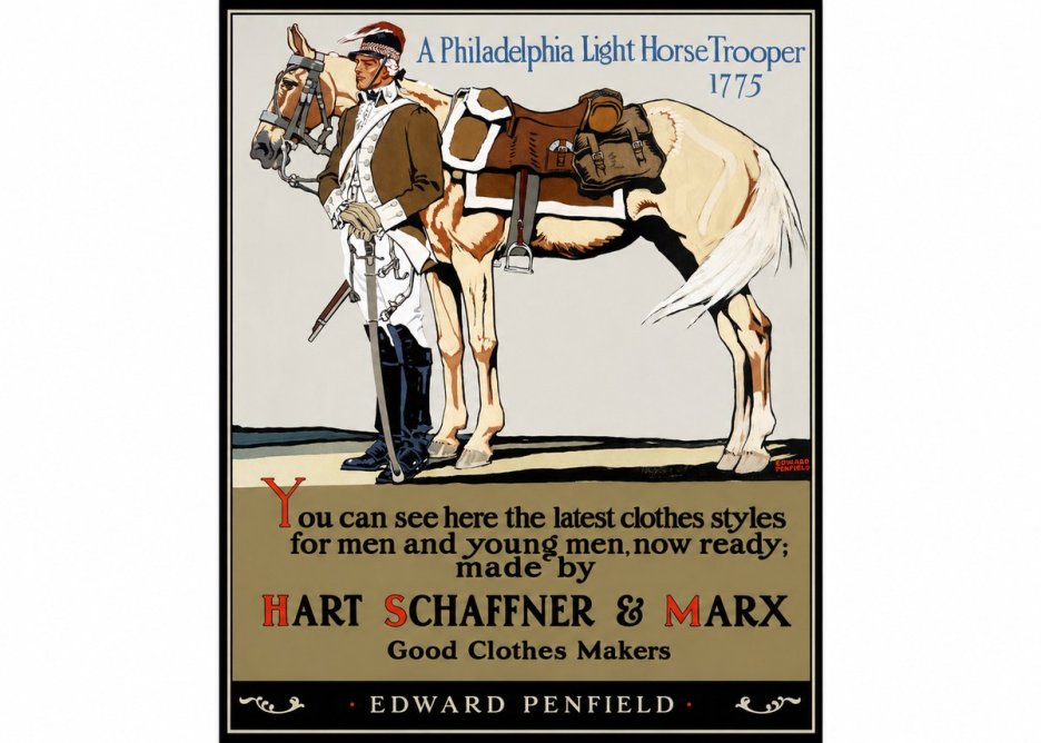 Edward Penfield A Philadelphia Light Horse Trooper 1775 No1 - Plakát