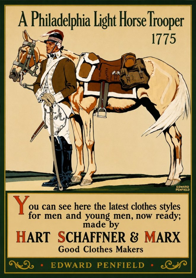 Edward Penfield A Philadelphia Light Horse Trooper 1775 No3 - Plakát