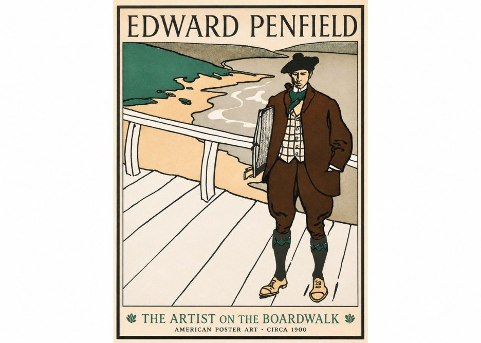 Edward Penfield The Artist on the Boardwalk No1 - Plakát