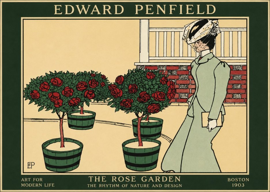 Edward Penfield The Rose Garden No1 - Plakát