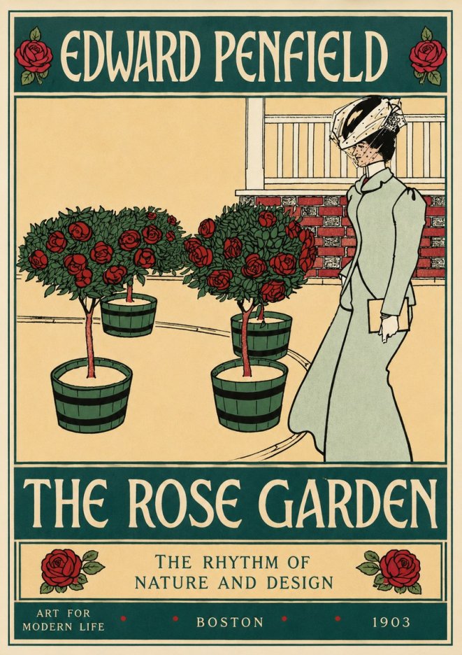 Edward Penfield The Rose Garden No3 - Plakát