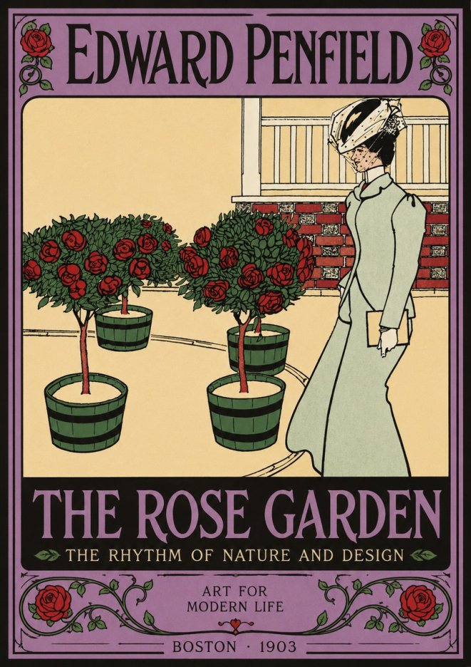 Edward Penfield The Rose Garden No4 - Plakát