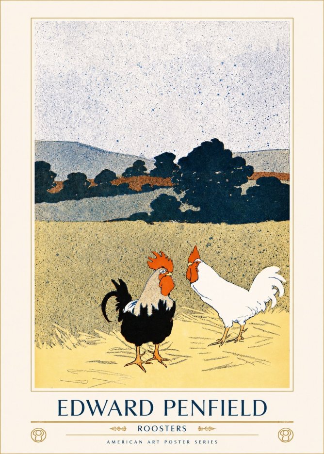 Edward Penfield Roosters No1 - Plakát