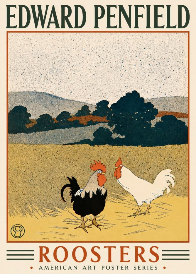 Edward Penfield Roosters No6 - Plakát
